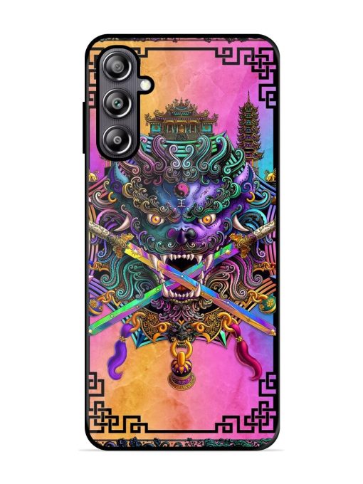 Psychedelic Fu Dog Tapestry Glossy Soft Edge Case for Samsung Galaxy F54 (5G) Chachhi