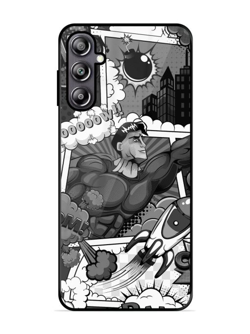 Comic Book Chaos Glossy Soft Edge Case for Samsung Galaxy F54 (5G) Chachhi