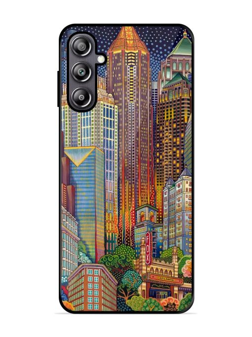 Neon Nightscape Glossy Soft Edge Case for Samsung Galaxy F54 (5G) Chachhi