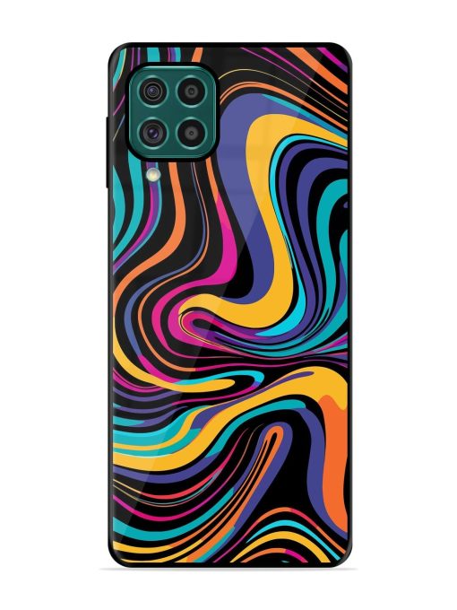 Psychedelic Swirl Glossy Soft Edge Case for Samsung Galaxy F62 Chachhi