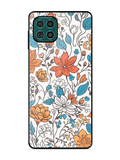 Floral Symphony Glossy Soft Edge Case for Samsung Galaxy F62 Chachhi