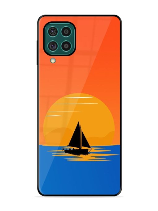 Sunset Sail Glossy Soft Edge Case for Samsung Galaxy F62 Chachhi