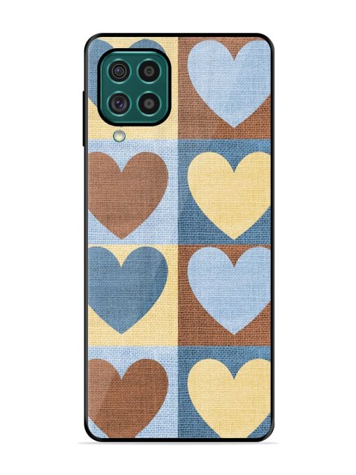 Hearts On Canvas Glossy Soft Edge Case for Samsung Galaxy F62