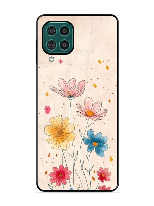 Delicate Bloom Glossy Soft Edge Case for Samsung Galaxy F62 Chachhi