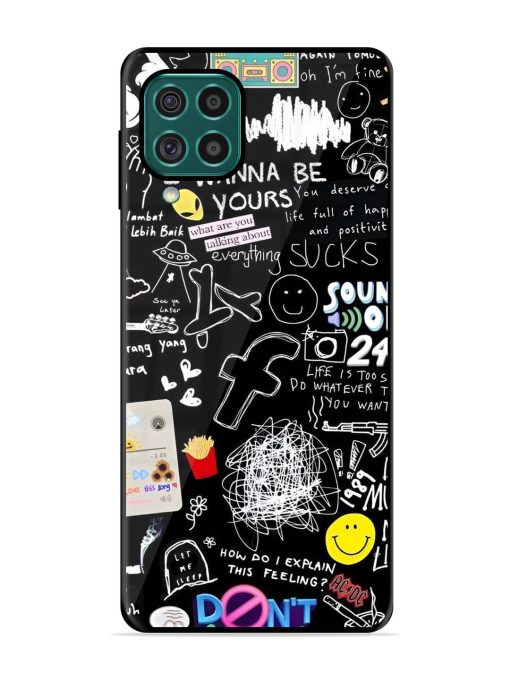 Doodle Diary Glossy Soft Edge Case for Samsung Galaxy F62 Chachhi