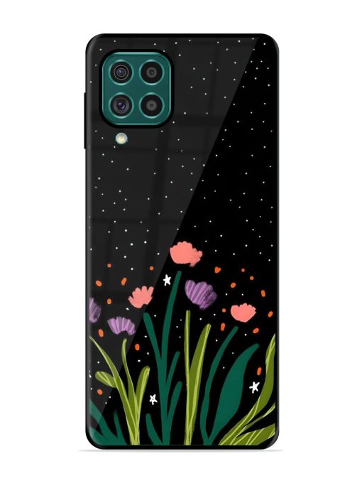 Midnight Bloom Glossy Soft Edge Case for Samsung Galaxy F62 Chachhi