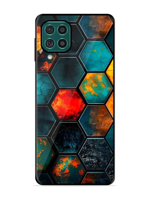 Hexagon Hive Glossy Soft Edge Case for Samsung Galaxy F62 Chachhi