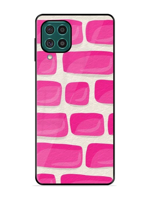 Pink Brick Wall Glossy Soft Edge Case for Samsung Galaxy F62 Chachhi