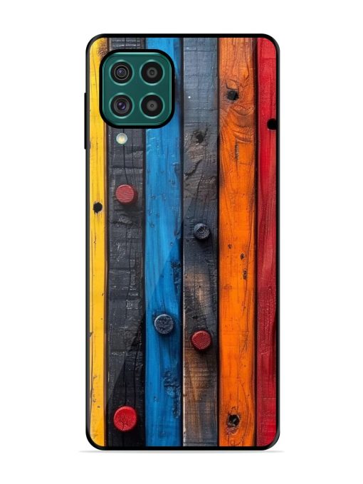 Rainbow Plank Glossy Soft Edge Case for Samsung Galaxy F62 Chachhi