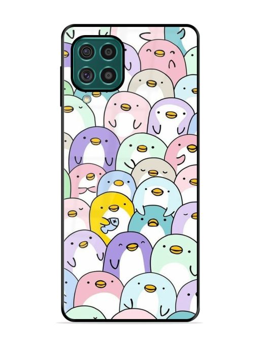 Penguin Party Glossy Soft Edge Case for Samsung Galaxy F62 Chachhi