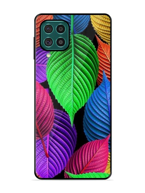 Rainbow Leaf Symphony Glossy Soft Edge Case for Samsung Galaxy F62 Chachhi