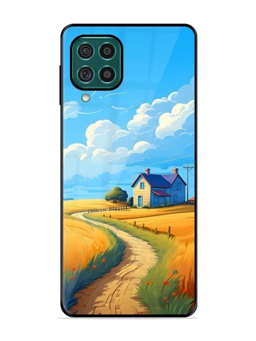 Countryside Cottage Glossy Soft Edge Case for Samsung Galaxy F62 Chachhi