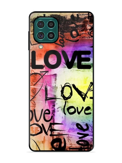 Love Graffiti Glossy Soft Edge Case for Samsung Galaxy F62 Chachhi