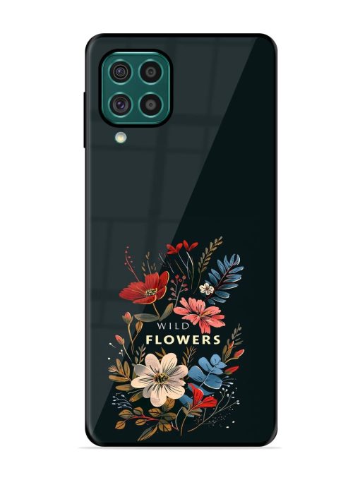 Dark Floral Glossy Soft Edge Case for Samsung Galaxy F62 Chachhi