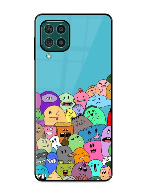 Monster Mash Glossy Soft Edge Case for Samsung Galaxy F62 Chachhi