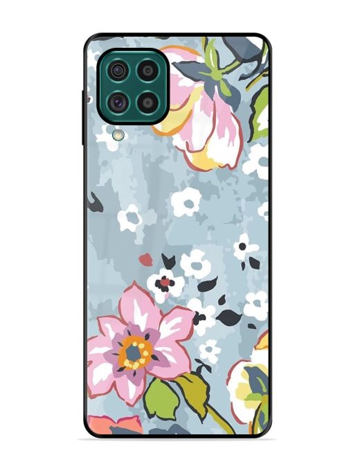 Floral Fantasy Glossy Soft Edge Case for Samsung Galaxy F62 Chachhi