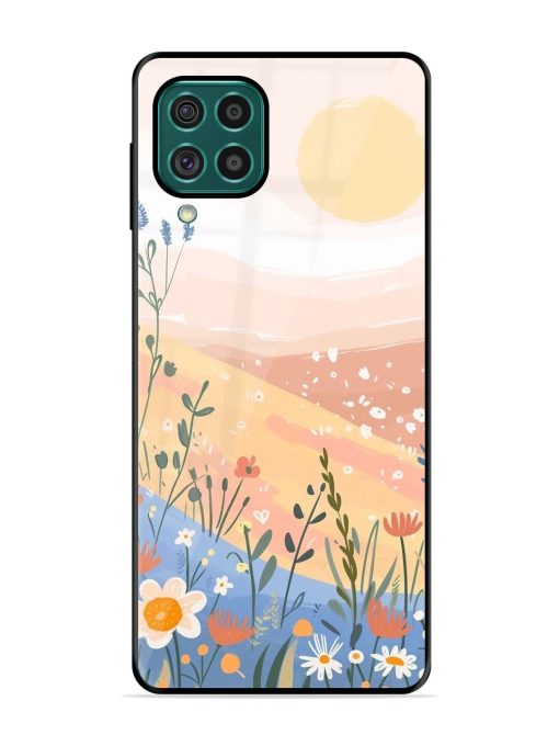 Golden Hour Blooms Glossy Soft Edge Case for Samsung Galaxy F62 Chachhi