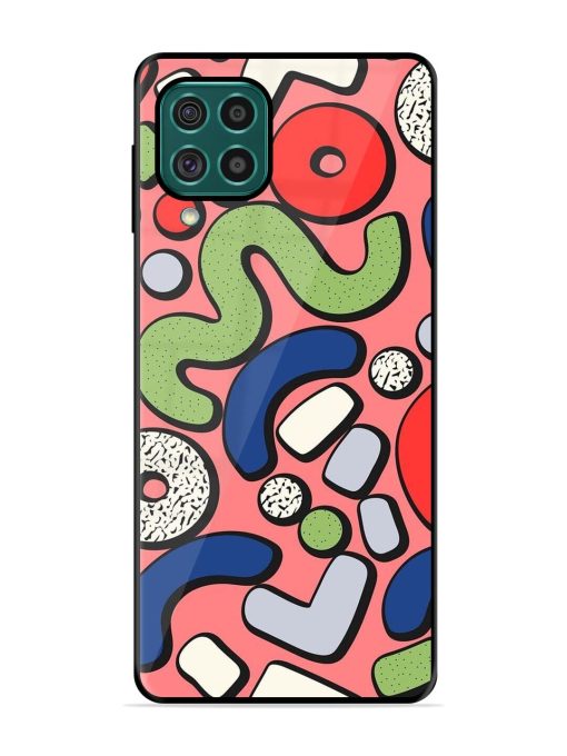 Groovy Geometric Shapes Glossy Soft Edge Case for Samsung Galaxy F62 Chachhi