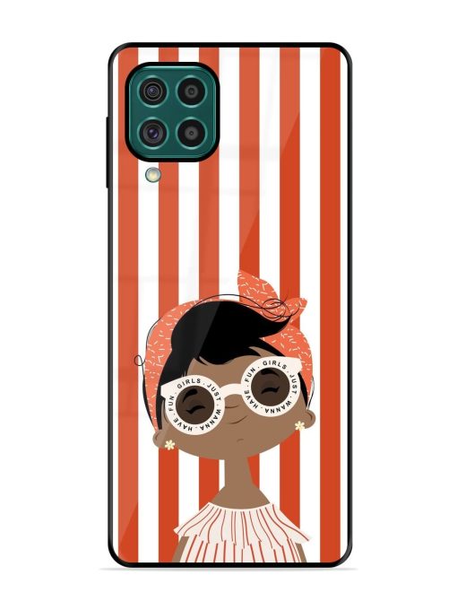 Girls Just Wanna Have Fun Glossy Soft Edge Case for Samsung Galaxy F62 Chachhi