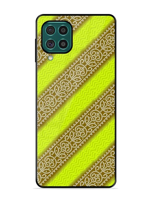 Golden Bandana Bliss Glossy Soft Edge Case for Samsung Galaxy F62 Chachhi