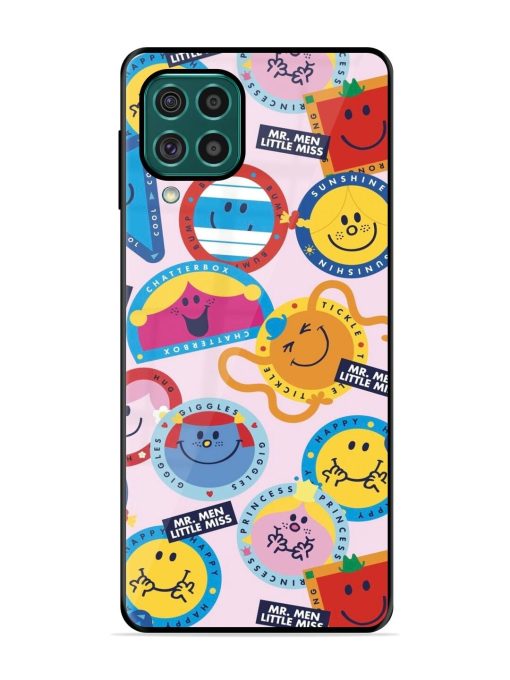 Whimsical Mr. Men & Little Miss Glossy Soft Edge Case for Samsung Galaxy F62 Chachhi