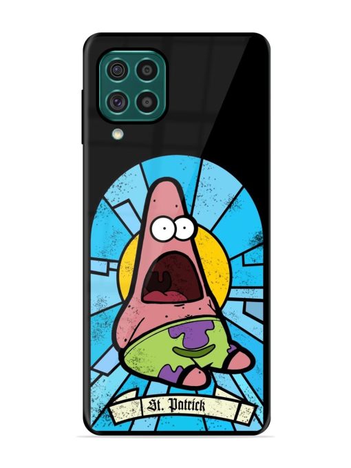 St. Patrick'S Day Stained Glass Patrick Star Glossy Soft Edge Case for Samsung Galaxy F62