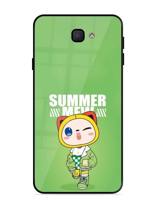 Purrfect Summer Glossy Soft Edge Case for Samsung Galaxy J7 Prime Chachhi