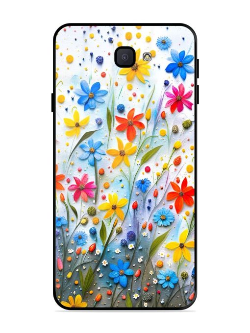 Vibrant Floral Glossy Soft Edge Case for Samsung Galaxy J7 Prime Chachhi