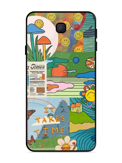 Groovy Vibes Glossy Soft Edge Case for Samsung Galaxy J7 Prime Chachhi