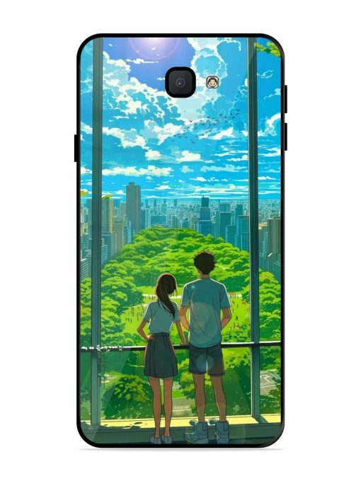 Cyberpunk Dreamscape Glossy Soft Edge Case for Samsung Galaxy J7 Prime Chachhi