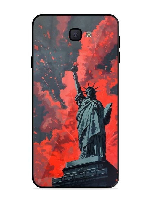 Lady Liberty'S Firework Finale Glossy Soft Edge Case for Samsung Galaxy J7 Prime Chachhi