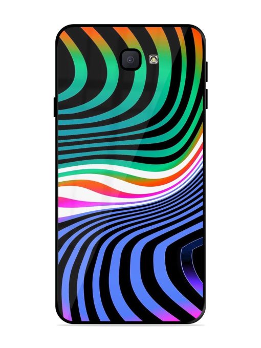 Psychedelic Waves Glossy Soft Edge Case for Samsung Galaxy J7 Prime