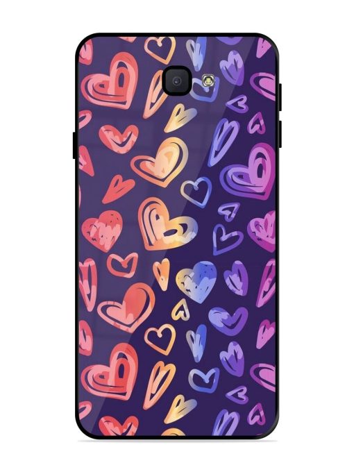 Rainbow Hearts Glossy Soft Edge Case for Samsung Galaxy J7 Prime Chachhi