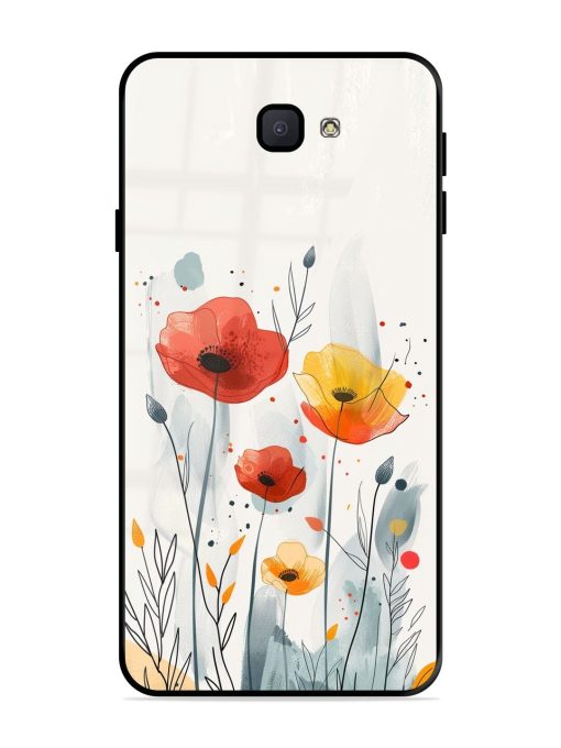 Poppy Fields Glossy Soft Edge Case for Samsung Galaxy J7 Prime Chachhi