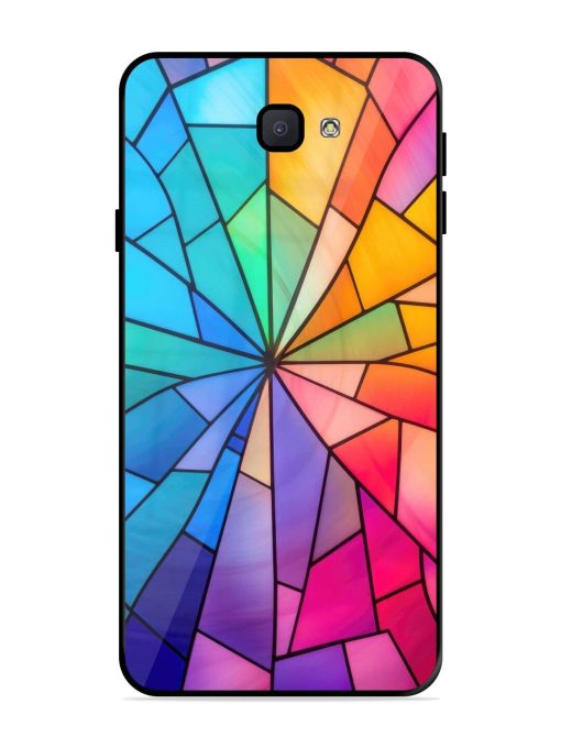 Stained Glass Kaleidoscope Of Colors Glossy Soft Edge Case for Samsung Galaxy J7 Prime Chachhi