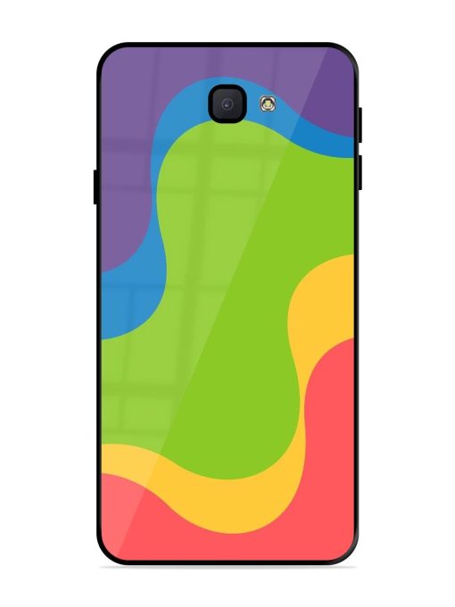 Wavy Rainbow Wonderland Glossy Soft Edge Case for Samsung Galaxy J7 Prime Chachhi