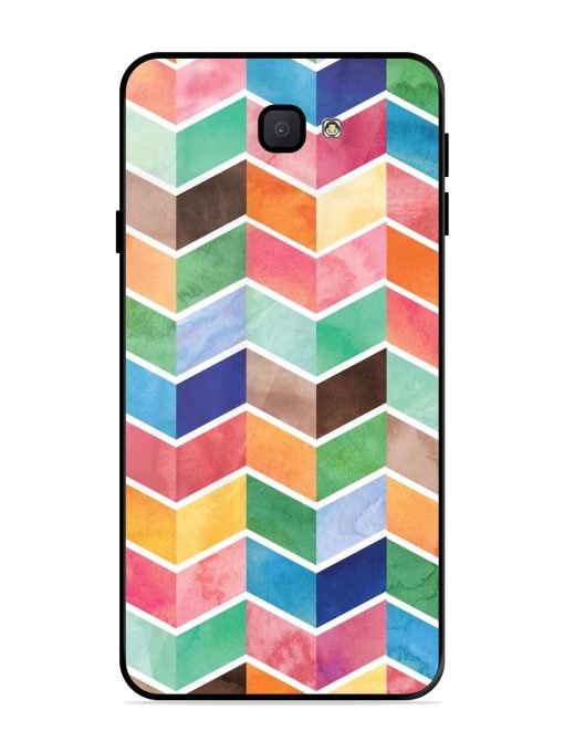 Watercolor Chevron Whimsy Glossy Soft Edge Case for Samsung Galaxy J7 Prime Chachhi