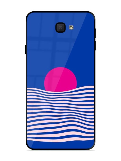 Pink Sunset Over Blue Waves Glossy Soft Edge Case for Samsung Galaxy J7 Prime Chachhi