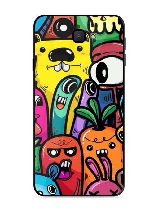 Whimsical Doodle Chaos Glossy Soft Edge Case for Samsung Galaxy J7 Prime Chachhi