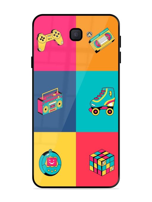 90S Throwback Grid Glossy Soft Edge Case for Samsung Galaxy J7 Prime Chachhi