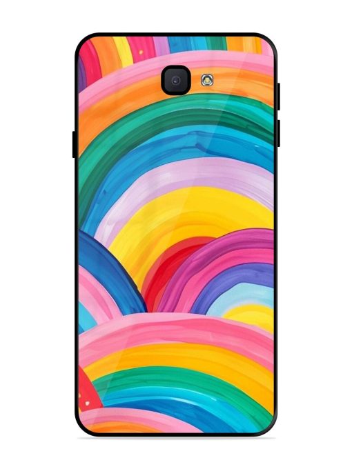 Rainbow Symphony Glossy Soft Edge Case for Samsung Galaxy J7 Prime 2 Chachhi