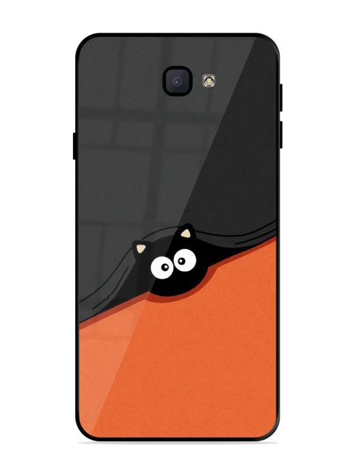 Peek-A-Boo Kitty Glossy Soft Edge Case for Samsung Galaxy J7 Prime 2 Chachhi