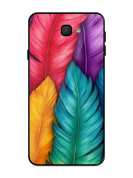 Rainbow Feathers Glossy Soft Edge Case for Samsung Galaxy J7 Prime 2 Chachhi