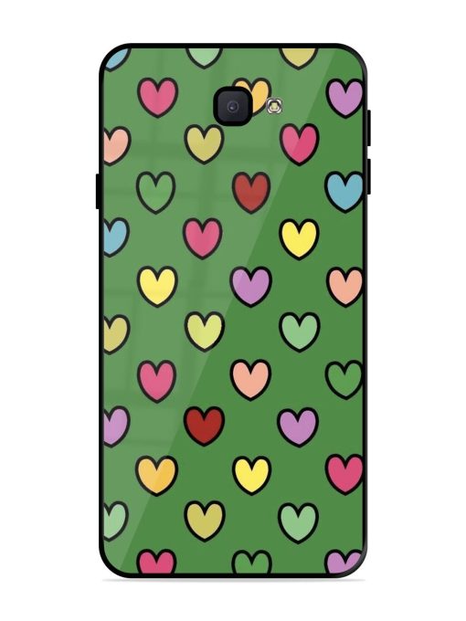 Rainbow Heart Parade Glossy Soft Edge Case for Samsung Galaxy J7 Prime 2 Chachhi