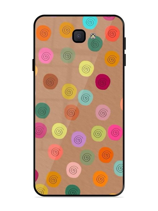 Swirly Dots On Kraft Glossy Soft Edge Case for Samsung Galaxy J7 Prime 2 Chachhi