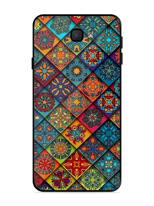 Patchwork Mandala Mosaic Glossy Soft Edge Case for Samsung Galaxy J7 Prime 2