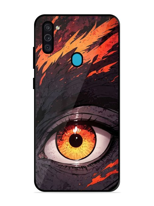 Inferno Gaze Glossy Soft Edge Case for Samsung Galaxy M11 Chachhi