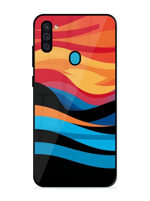 Blazing Currents Glossy Soft Edge Case for Samsung Galaxy M11 Chachhi