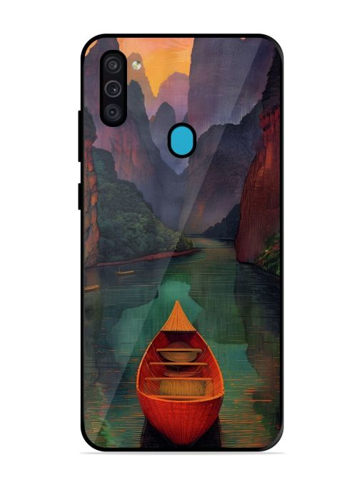 Serene Passage Glossy Soft Edge Case for Samsung Galaxy M11 Chachhi