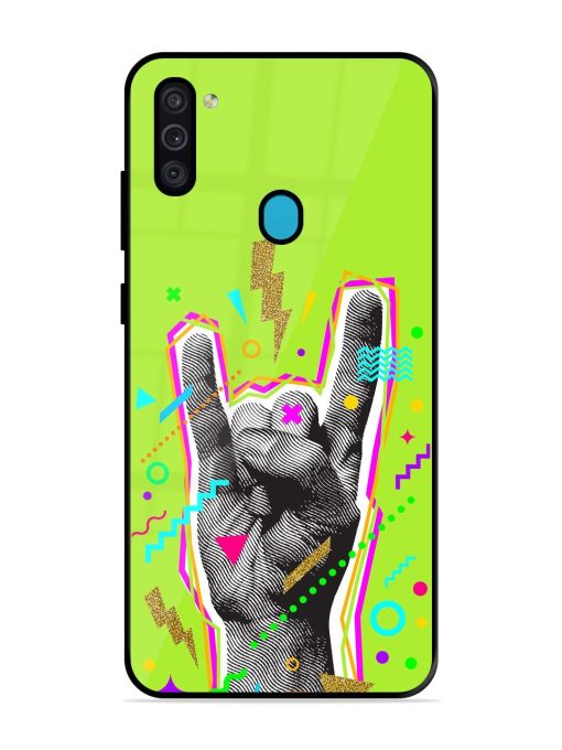 Neon Rock Glossy Soft Edge Case for Samsung Galaxy M11 Chachhi